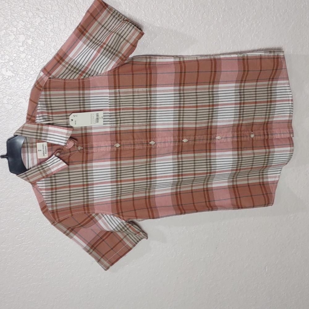 MUTUAL WEAVE Plaid Shirt - Brown and Pink - Picture 6 of 15